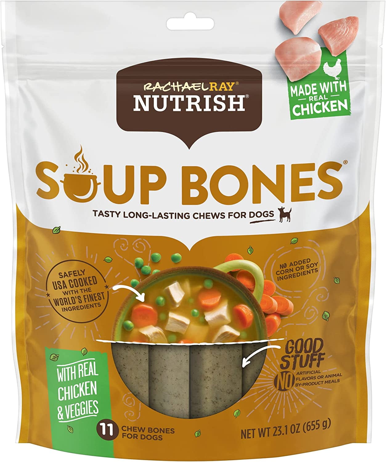 Rachael Ray Nutrish Soup Bones Longer Lasting Dog Treat Chews Walmart