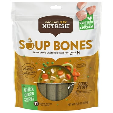 Rachael Ray Nutrish Soup Bones With Real Chicken & Veggies, 11 Dog Chews