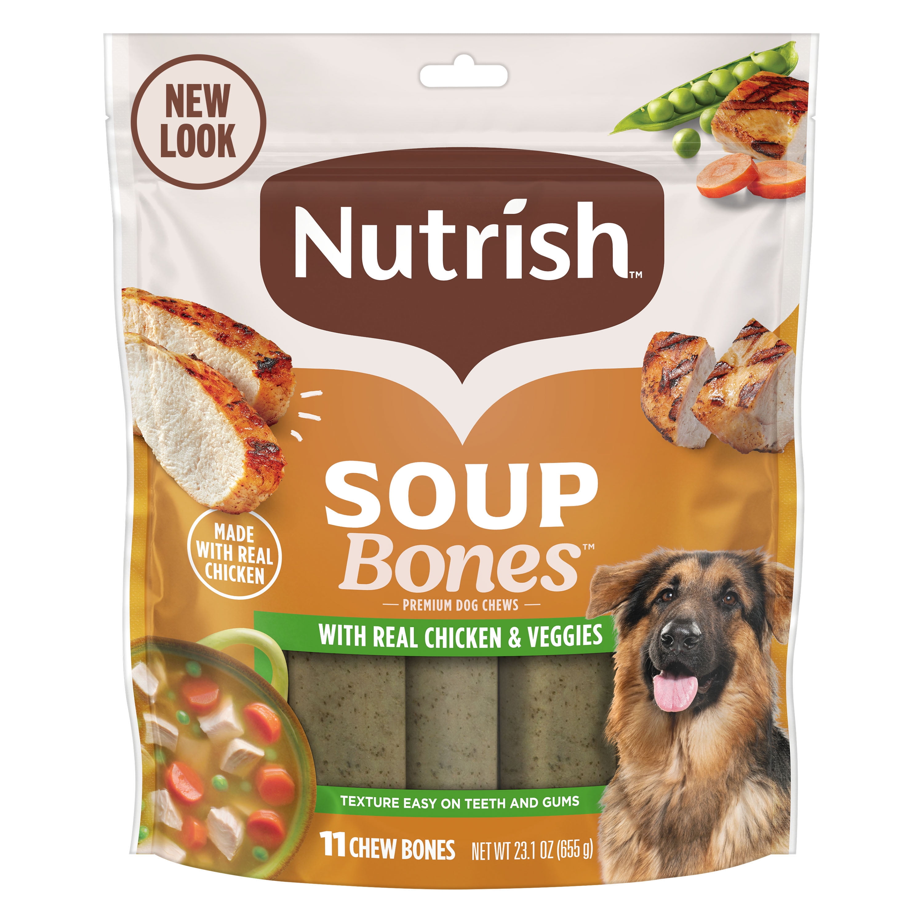 Nutrish Soup Bones Premium Dog Chews with Real Chicken and Veggies