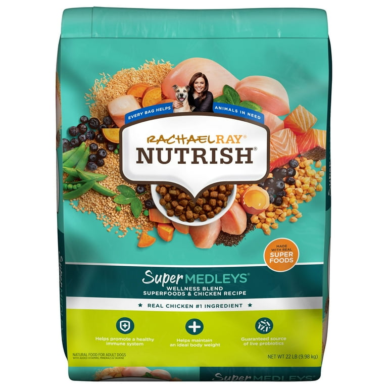 Rachael Ray Nutrish SuperMedleys Wellness Blend Superfoods Chicken Recipe Dry Dog Food 22 lb Packaging May Vary Walmart