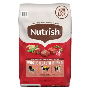 Nutrish Real Beef, Pea & Brown Rice Recipe Whole Health Blend Dry Dog Food, 28 lb. Bag (Rachael Ray)