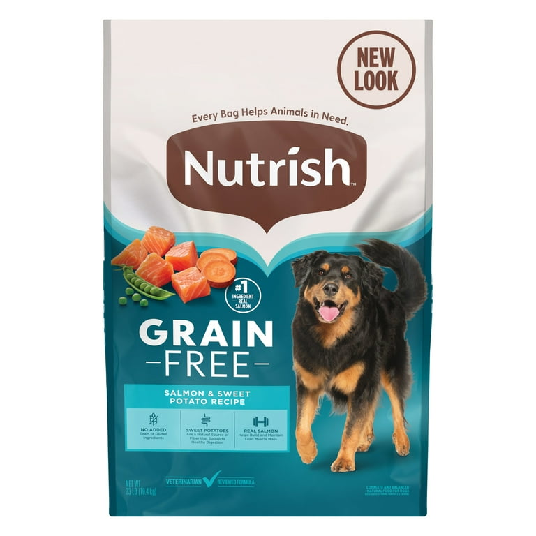 Nutrish Grain Free Salmon Sweet Potato Recipe Dry Dog Food, 23