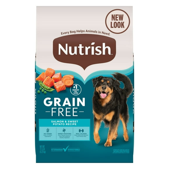 Nutrish Grain Free Salmon & Sweet Potato Recipe Dry Dog Food, 11.5 lb. Bag (Rachael Ray)