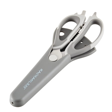 Rachael Ray Professional Multi Shear Kitchen Scissors with Herb Stripper and Sheath, Gray