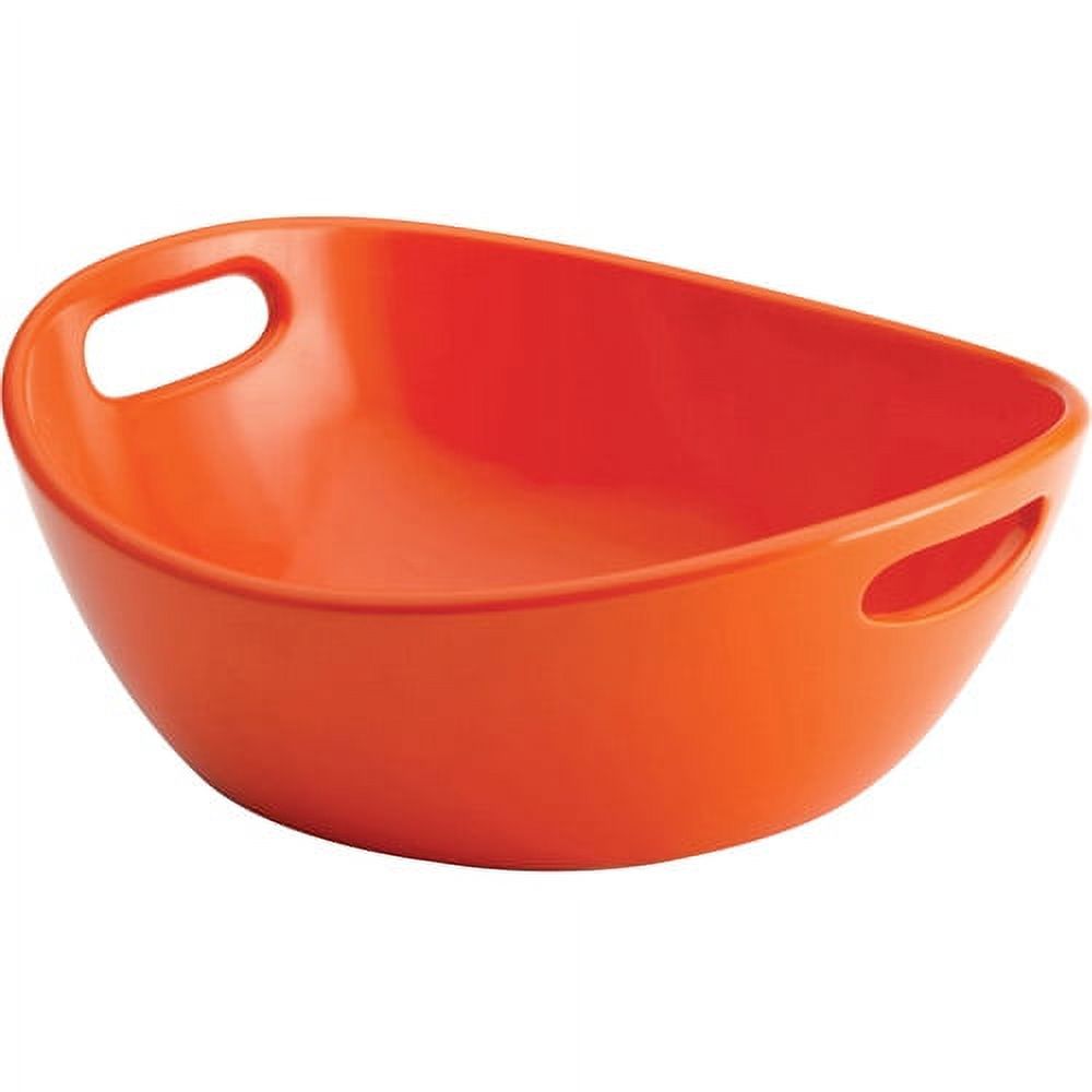 Rachael Ray Serveware 10 Round Stoneware Serving Bowl, Orange