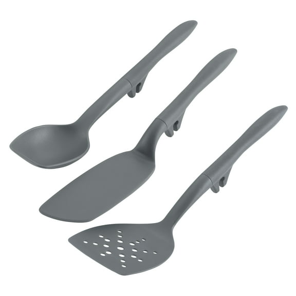Rachael Ray Tools and Gadgets Lazy Spoon and Flexi Turner Set, 3-Piece, Gray