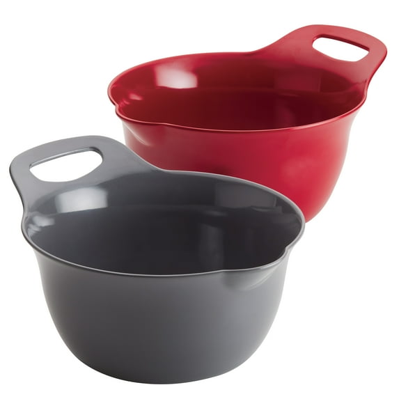 Rachael Ray Tools and Gadgets Nesting Mixing Bowl Set, 2-Piece 4qt/5qt