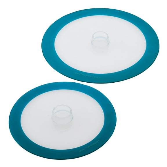 Rachael Ray Tools and Gadgets Silicone Suction Lid Set, 2-Piece, Teal