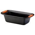 thumbnail image 1 of Rachael Ray Yum-o! Bakeware Oven Lovin' Nonstick Loaf Pan, 9-Inch by 5-Inch Steel Pan, Gray with Orange Handles, 1 of 7