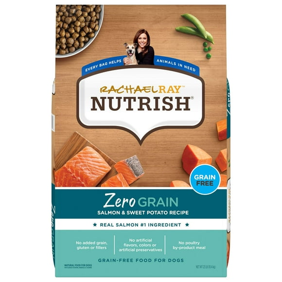 Rachael Ray Zero Grain Dry Dog Food, Salmon & Sweet Potato Recipe, 23 Pounds