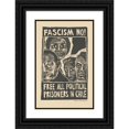 thumbnail image 1 of Rachael Romero 17x24 Black Ornate Framed Double Matted Museum Art Print Titled: Fascism No! Free All Political Prisoners in Chile (1976), 1 of 5
