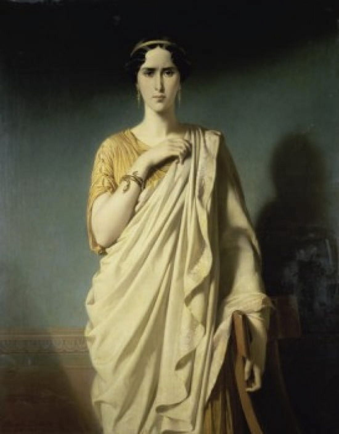 Rachel 1850 Edouard Dubufe (1820-1883French) Comedie Francaise Paris Canvas Art - Edouard Dubufe (18 x 24)