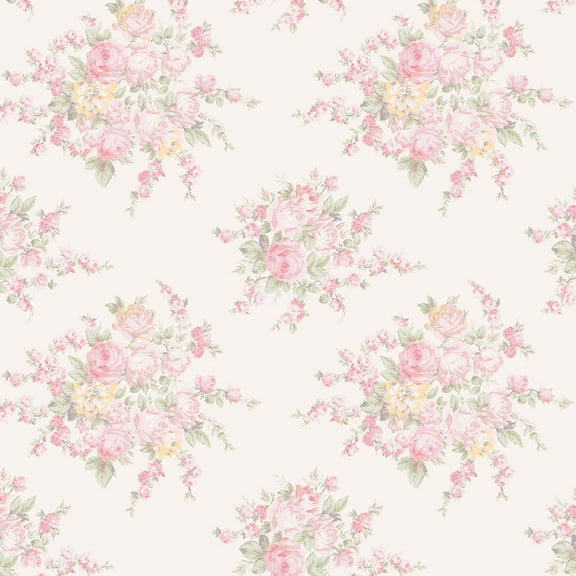 Rachel Ashwell Rose Blossom Pink Wallpaper