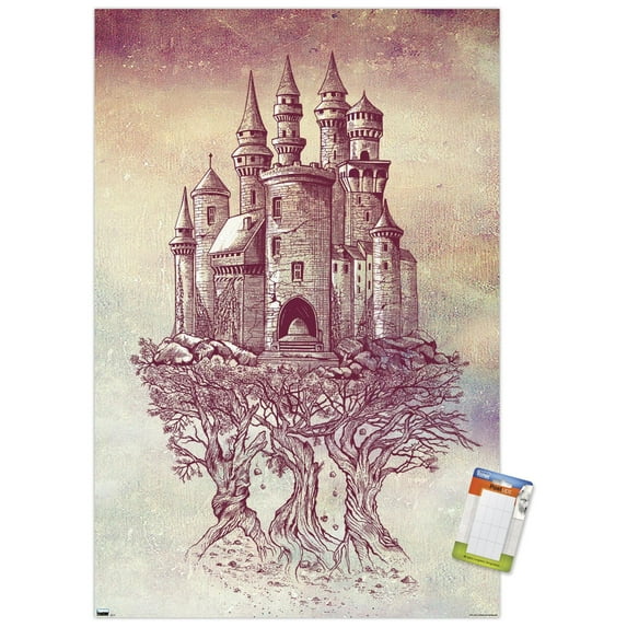 Rachel Caldwell - Castle in Trees Wall Poster, 14.725" x 22.375"