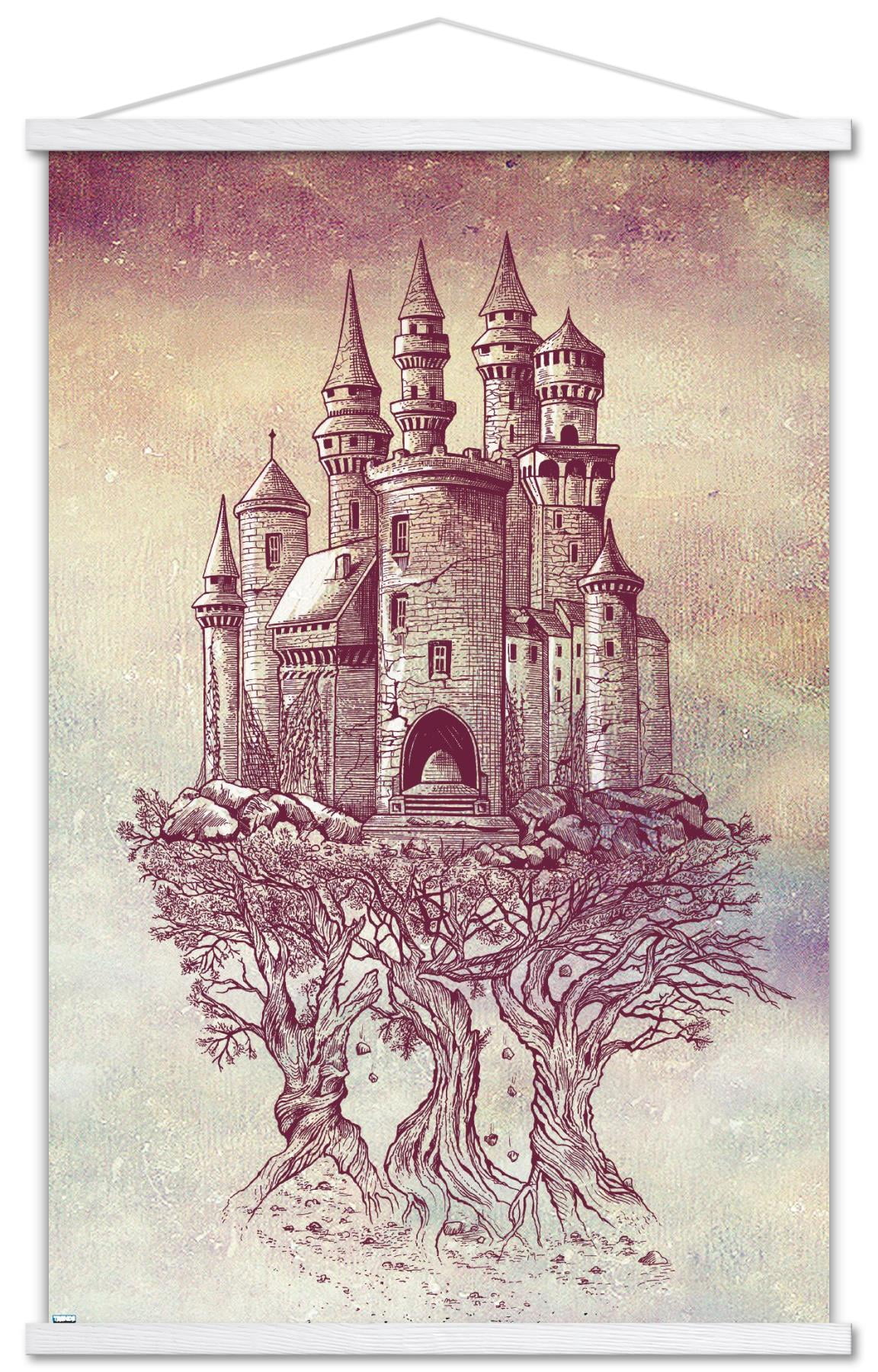 Rachel Caldwell - Castle in Trees Wall Poster with Magnetic Frame, 22.375" x 34"