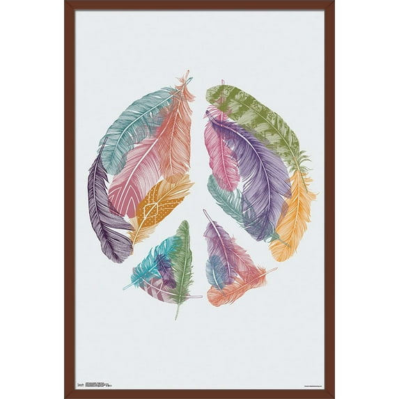 Rachel Caldwell - Feather Peace Wall Poster, 22.375" x 34", Framed