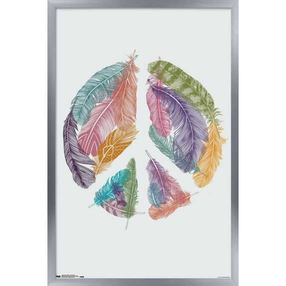 Rachel Caldwell - Feather Peace Wall Poster, 22.375" x 34", Framed