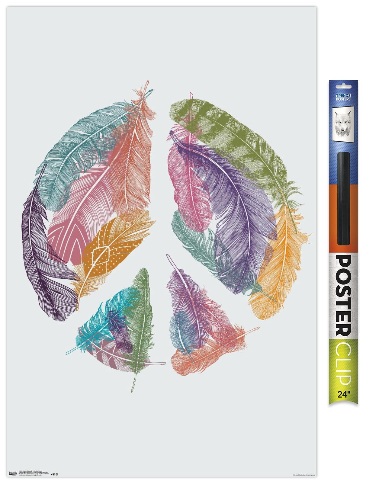 Rachel Caldwell - Feather Peace Wall Poster, 22.375" x 34"