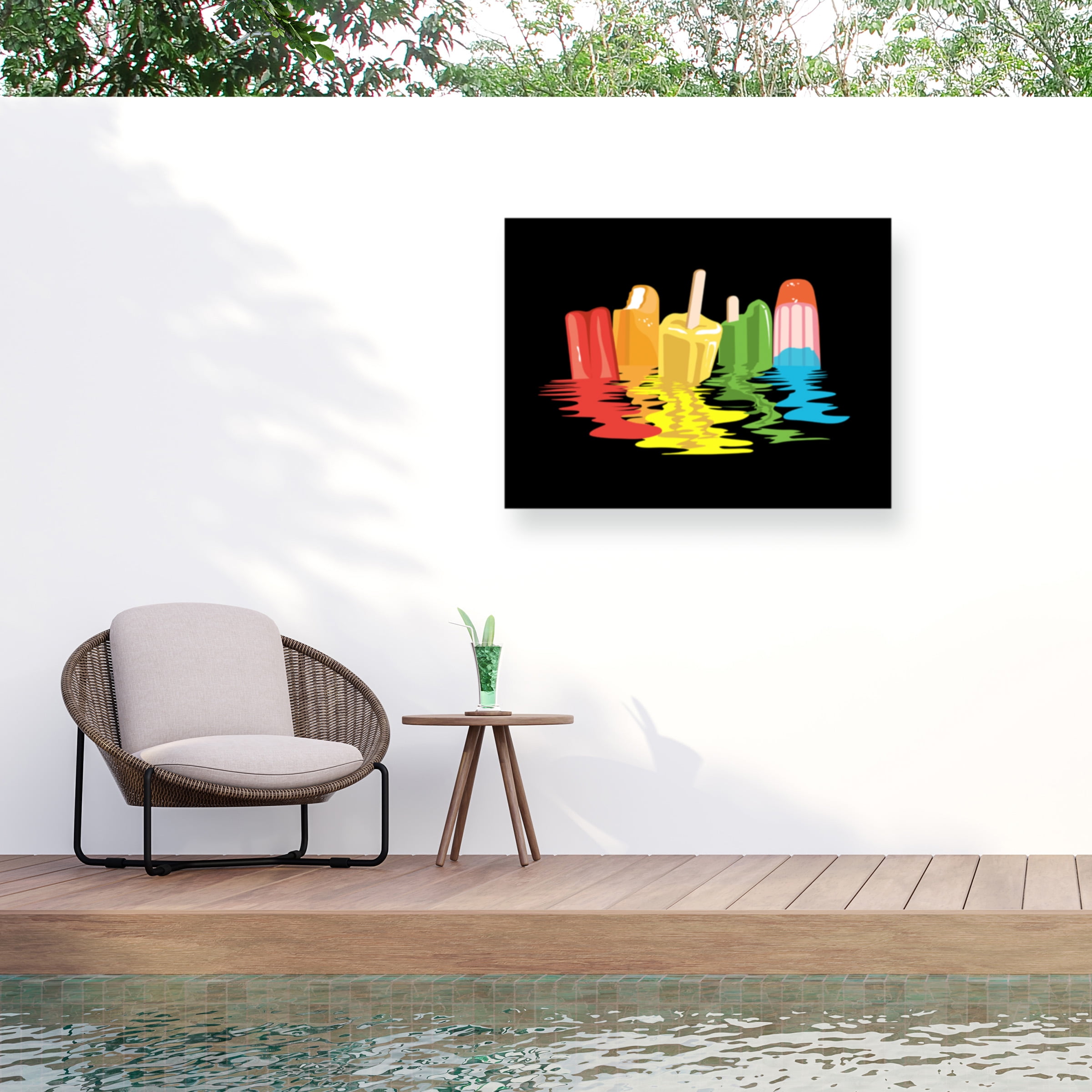 Rachel Caldwell 'Melted Summer Dreams' Outdoor Canvas 35x47