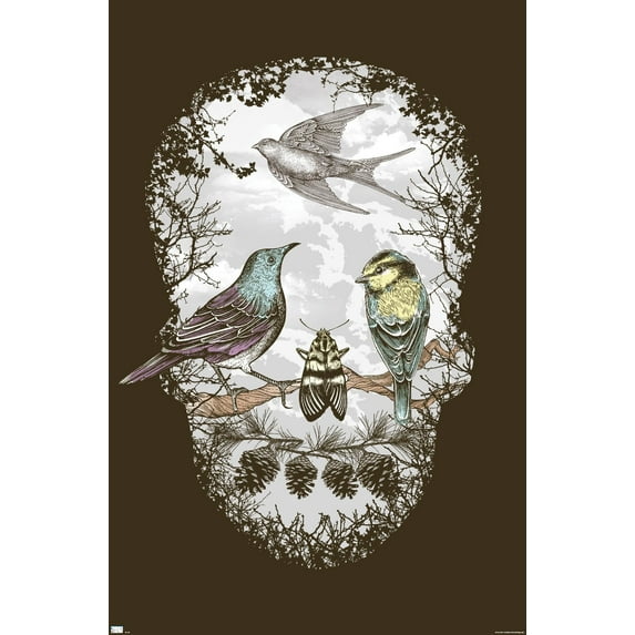 Rachel Caldwell - Nature's Skull Wall Poster, 14.725" x 22.375"