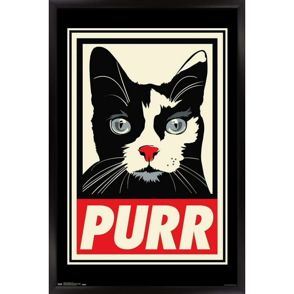 Rachel Caldwell - Purr Wall Poster, 14.725" x 22.375", Framed