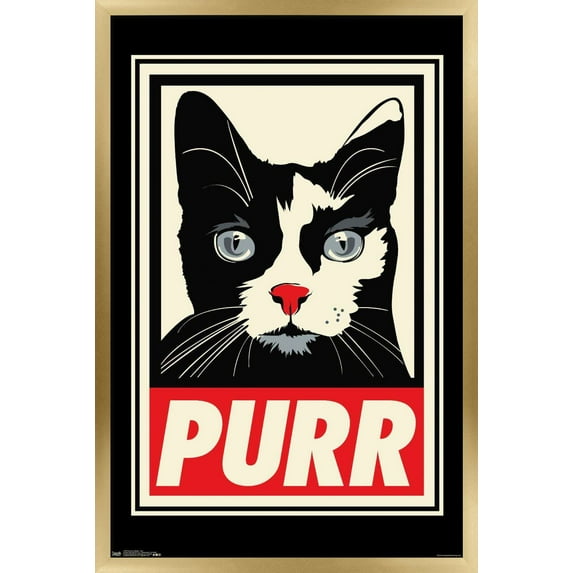 Rachel Caldwell - Purr Wall Poster, 22.375" x 34", Framed