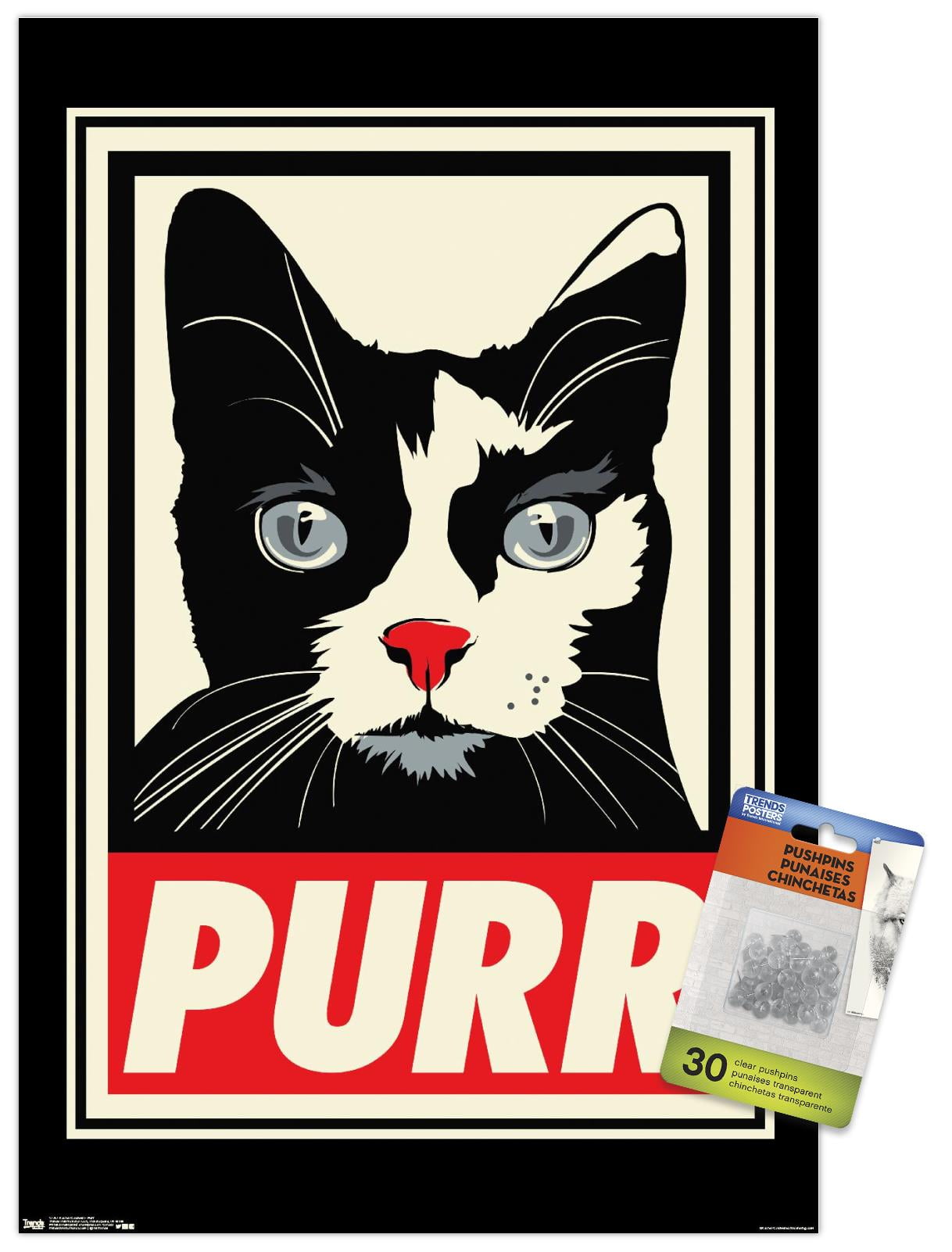 Rachel Caldwell - Purr Wall Poster with Push Pins, 14.725" x 22.375"