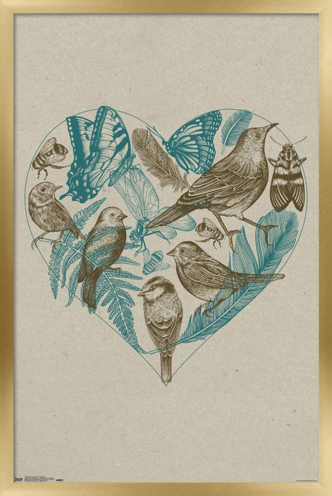 Rachel Caldwell - Wild Heart Wall Poster, 22.375" x 34", Framed