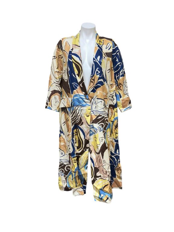 FACES Women's Linen Visage Rambler Duster Jacket, US 0