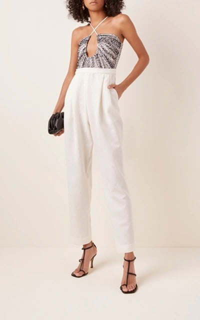 Rachel Comey OFF WHITE MULTI Women's Junta Halter Neck Rachel Comey OFF WHITE MULTI Women's Junta Halter Neck