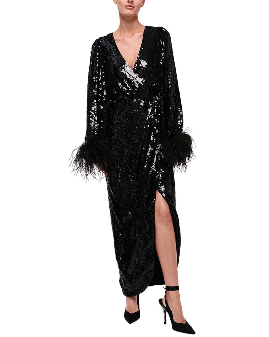 rachel gilbert black sequin dress Rachel Gilbert Corina Black Midi Dress for Rent