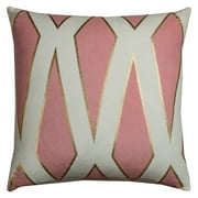 Rachel Kate By Rizzy Home Decorative Poly Filled Throw Pillow Geometric 20"X20" Pink