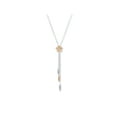 thumbnail image 1 of Rachel Koen Diamond Two Tone Flower Pendant Necklace 18K Yellow White Gold, 1 of 6