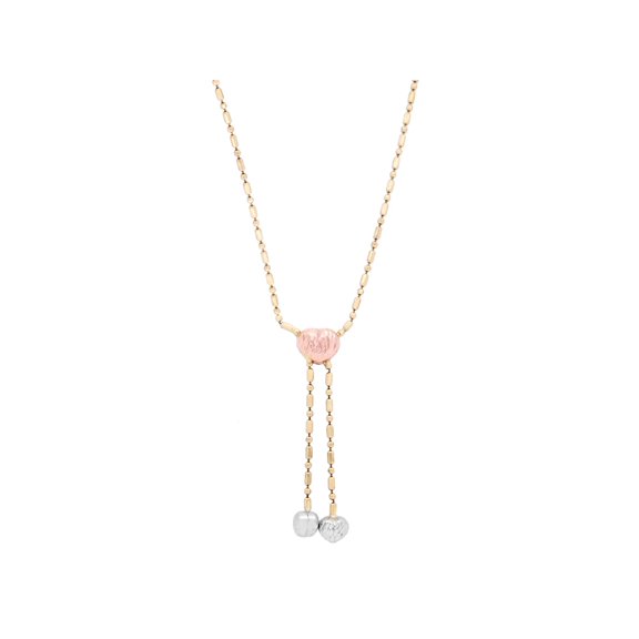 Rachel Koen Lariat Chain Necklace 14K Multicolor Gold 16 Inches