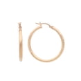 thumbnail image 1 of Rachel Koen Textured Medium Round Hoop Earrings 14K Yellow Gold, 1 of 4