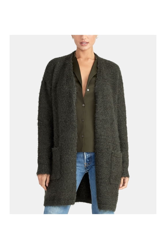 Amara Fuzzy Cardigan Army 2XL
