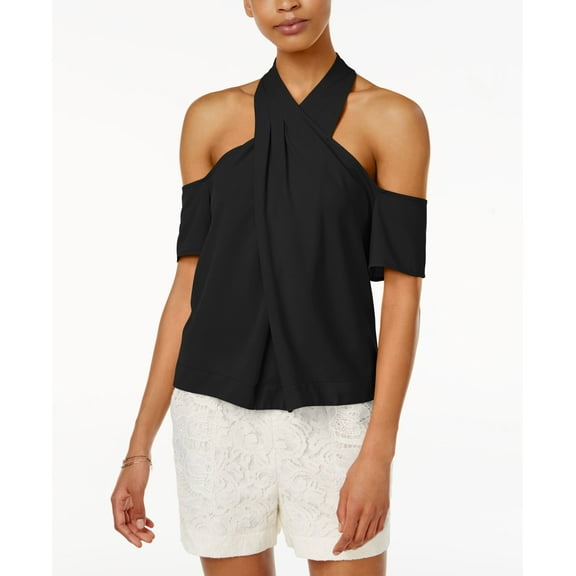 Rachel Rachel Roy Cold Shoulder Halter Top Black 0