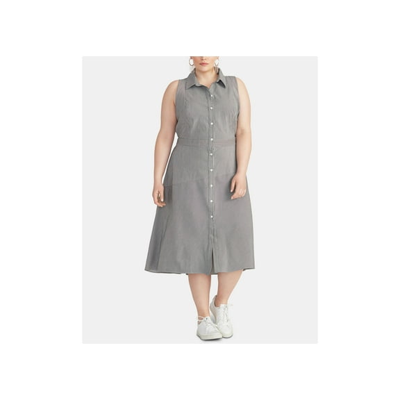 Rachel Rachel Roy Plus Size Rebecca Shirtdress True Navy Combo 20W