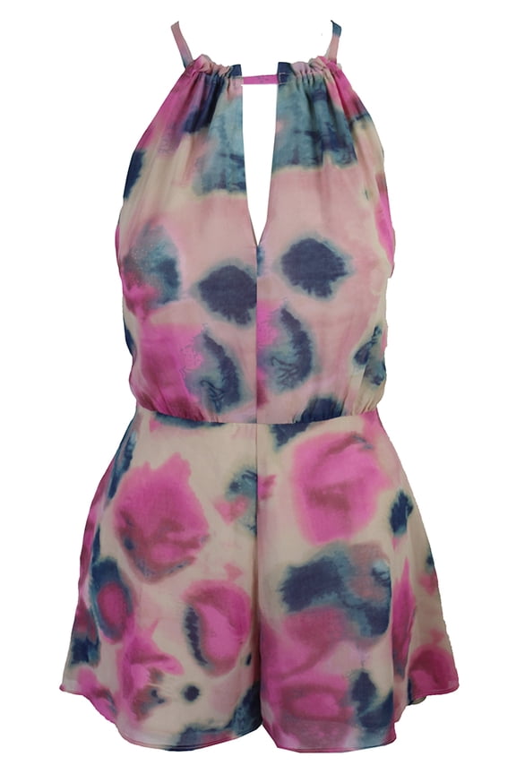 Roy Printed Tie Front Romper Rainbow 2