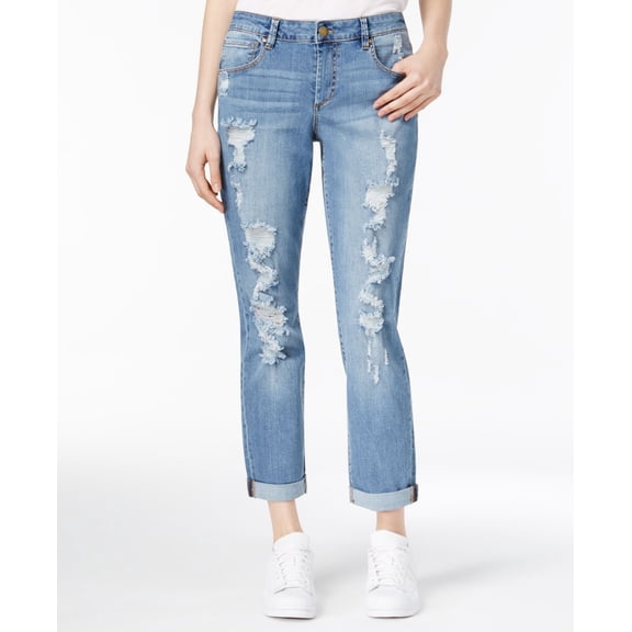 Rachel Rachel Roy Ripped Girlfriend Jeans Medium Wash 32