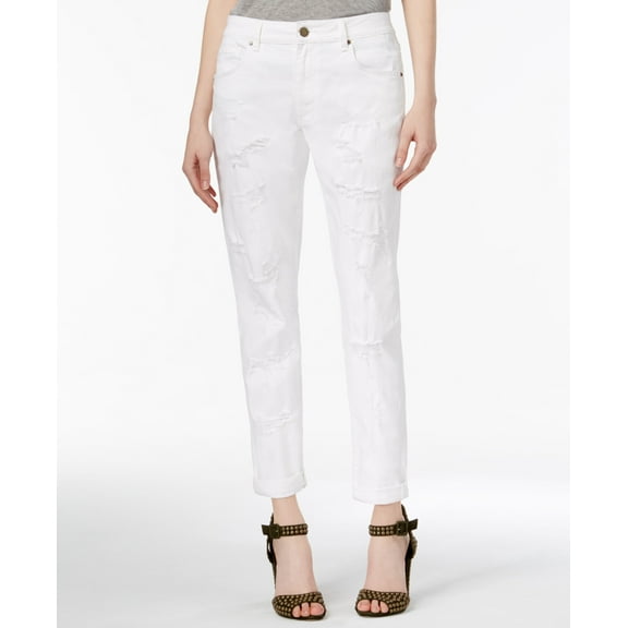 Rachel Rachel Roy Ripped Girlfriend Jeans White 31