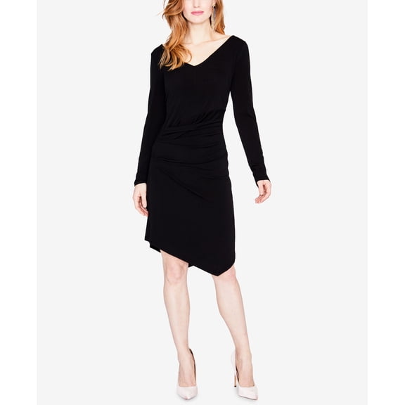 Rachel Rachel Roy Ruched Asymmetrical Dress Black XL