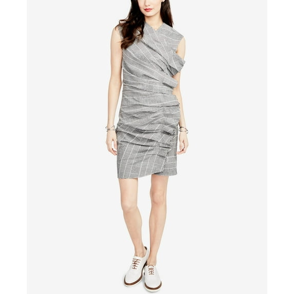 Rachel Rachel Roy Ruched Bodycon Dress Black White 2