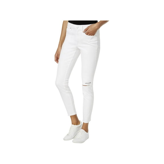 Rachel Rachel Roy White  Ripped Ankle Skinny Jeans 25