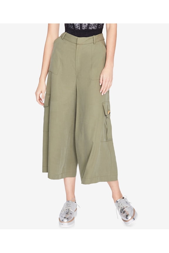 Wide Leg Cargo Pants Army Green 8