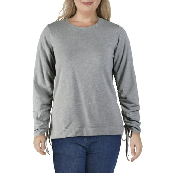 Rachel Rachel Roy Women's Ruched Sweatshirt Gray Size Extra Small