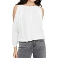thumbnail image 1 of Rachel Roy Womens Cold Shoulder Knit Blouse, White, X-Small, 1 of 2