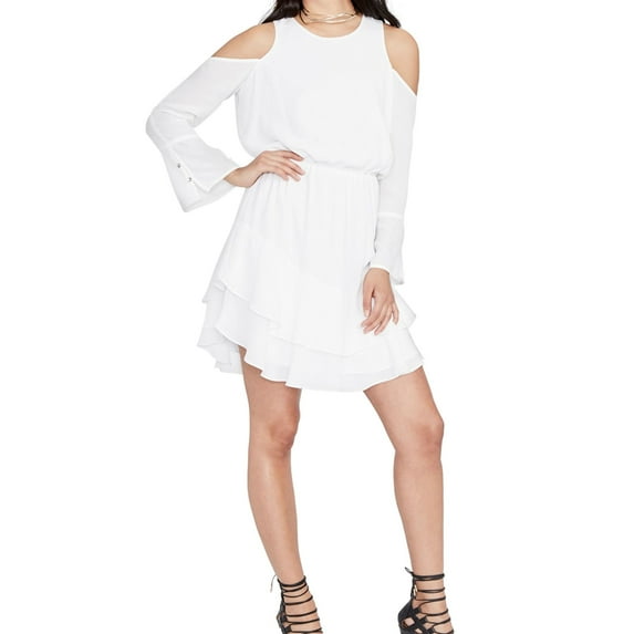 Rachel Roy Womens Coco Cold Shoulder Dress, White, 4