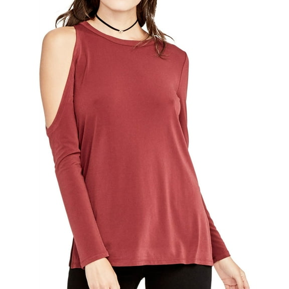 Rachel Rachel Roy Womens Cold Shoulder Crewneck Pullover Top Purple XL