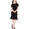 thumbnail image 1 of Rachel Roy Womens Cold-shoulder Bodycon Dress, Black, X-Small, 1 of 4